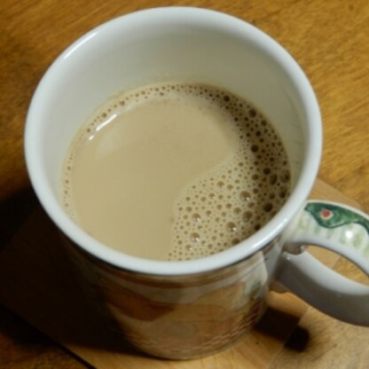 牛乳で♪コーヒーは、コラーゲン入りを使用でホット版❤・・❤絶妙な配分なのか、すっごく美味しかった～！ポチ♪ご馳走様でした❤Sleep tight sweety!